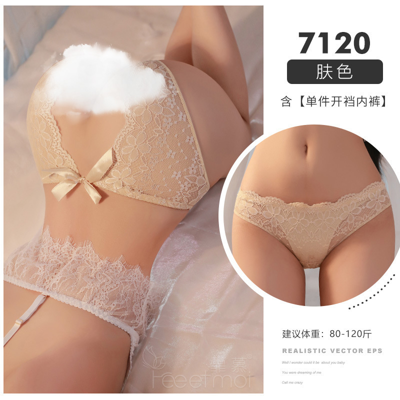 Fei Mu lencería sexy bikini sexy encaje T pantalón tanga traje de combinación para adultos cabello de una pieza