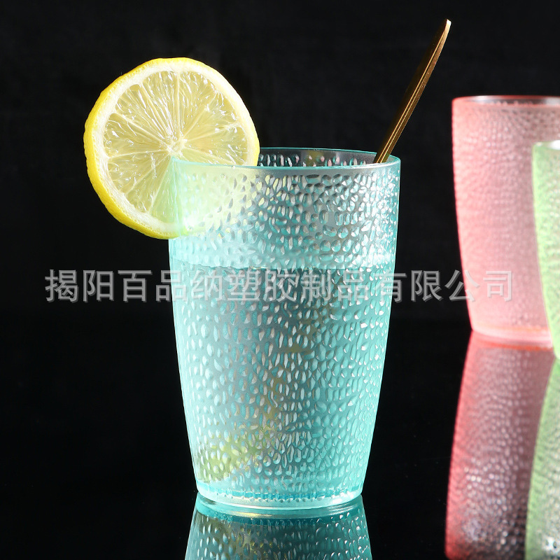 カラフルなドリンクカップ、アクリルウォーターカップ、プラスチックカップ、高温耐性つや消し商業香港スタイルレストランホテルPCティーカップ|undefined