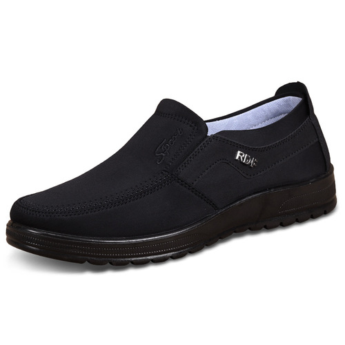 Factory wholesale large size polyurethane cloth shoes, old Beijing style, waterproof, wear-resistant, lightweight, one-step-on shoes, elderly casual shoes