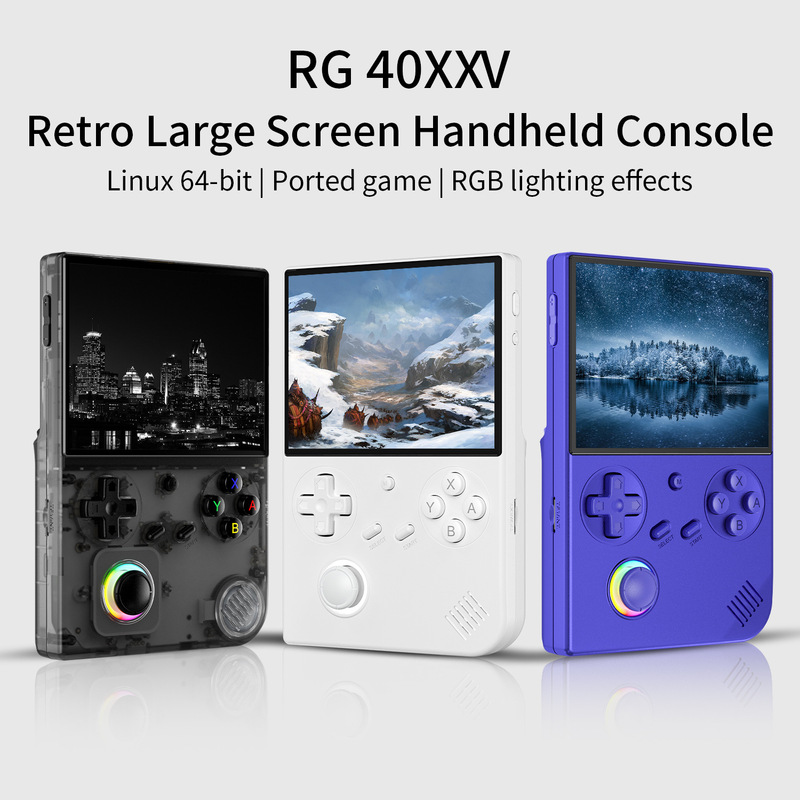 Ambernic's New Rg40Xxv Vertical Version Is Thin and Light Open Source 4inch Handheld Dual Rocker Ambient Light Handheld Game Console