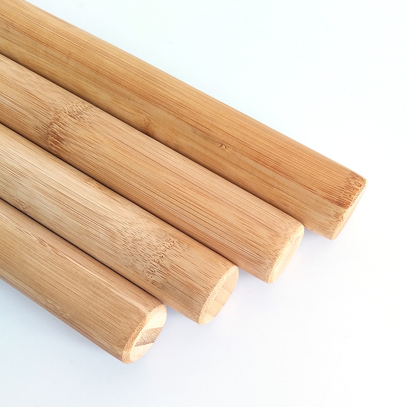 Fábrica de bambú palo redondo al por mayor de madera maciza de gran tamaño pequeño palo de presión hogar alargado palo de balanceo seco image 2