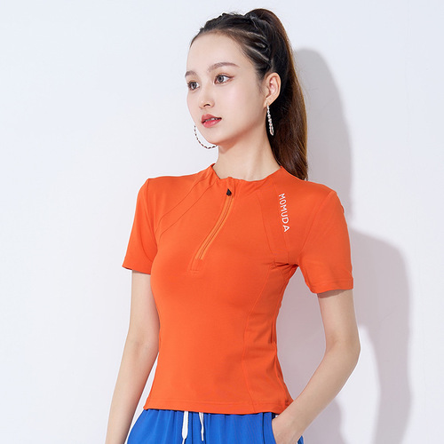 Summer and Autumn Short Sleeve Running Sportswear Hip-Hop Square Dance Wear New Quick-Drying Dance Performance Fitness Clothing for Women