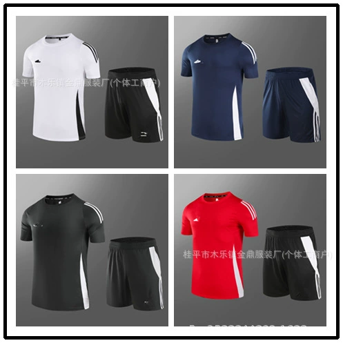 Летняя тренировочная одежда, костюмы для взрослых с короткими рукавами, быстросохнущие спортивные футболки для фитнеса и бега, дышащие.