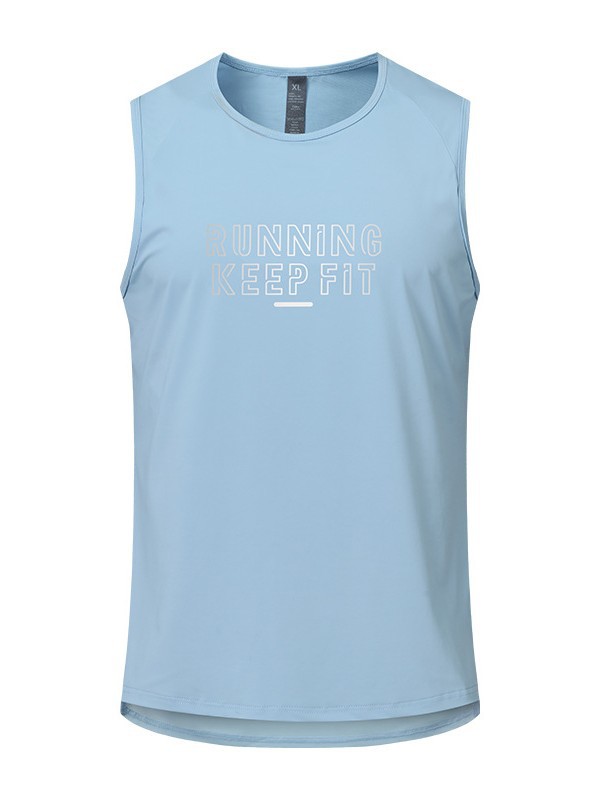 Verano transfronterizo nuevo chaleco de hombre rápido secado ventilador camiseta deportiva al aire libre de entrenamiento físico sin mangas fabricante de camisetas