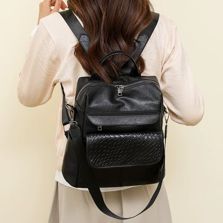 (Cross-border trading), polyurethane backpack, capacious one-shoulder bag, travel bag