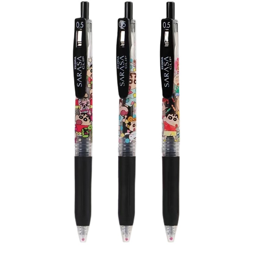 In-Stock Japan Zebra Zebra Crayon Shin-Chan Collaboration Limited Gel Pen Jj15 Black Ink Pen 0.5 High Appearance