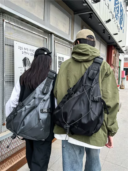 Men's Crossbody Bag Cross-border New Fashion Brand Large Capacity Sports Satchel Student Personalized Outdoor Tooling Shoulder Bag