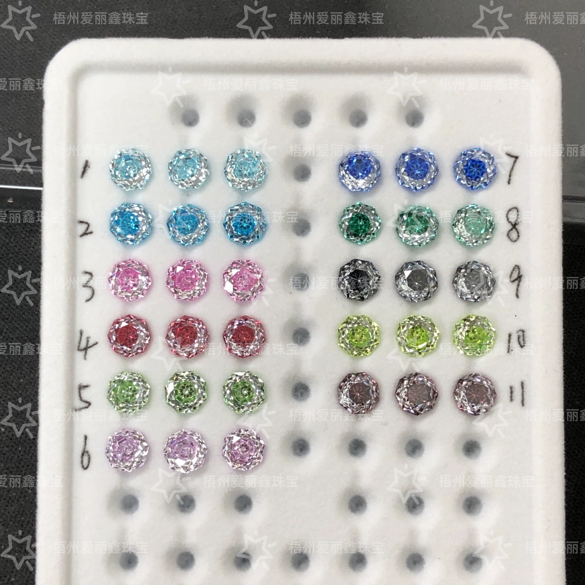 Высококачественный циркон огранки «осьмикант» (5 мм), материал из Учжоу, сверкающий, россыпью