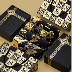 新款潮流舒適男士內褲冰絲中腰四角透氣抑菌平角褲印花平角短褲頭