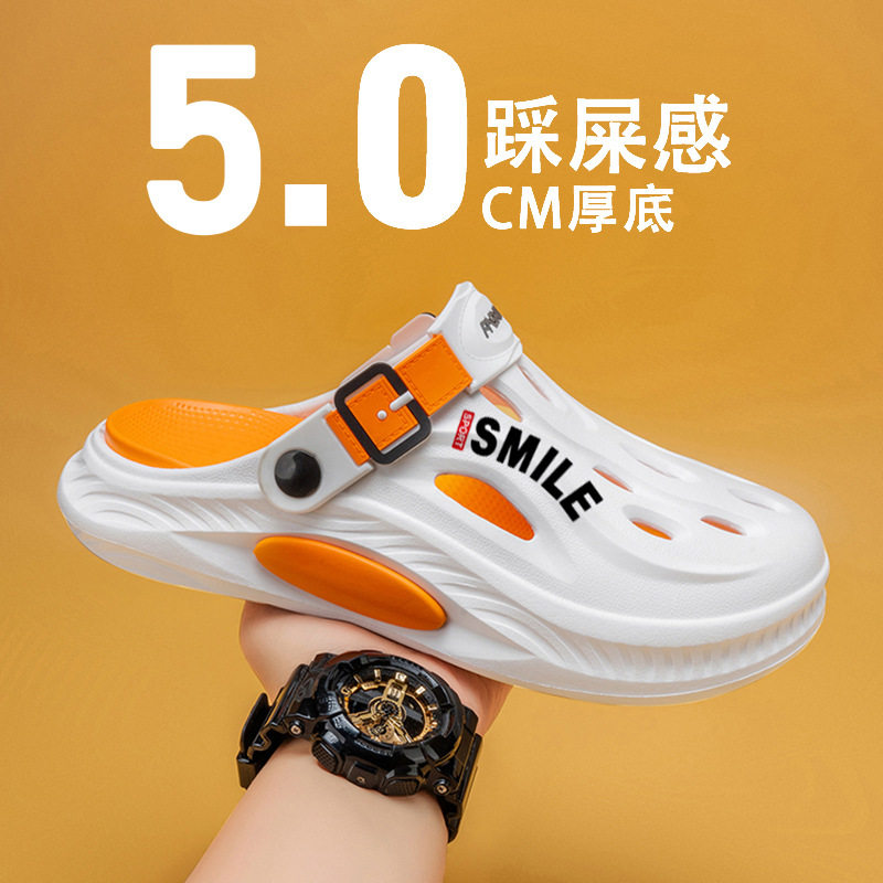 Zapatos con agujeros transfronterizos para hombres 2025 verano nuevo estilo sandalias deportivas antideslizantes y desodorantes para conducir sandalias y zapatillas