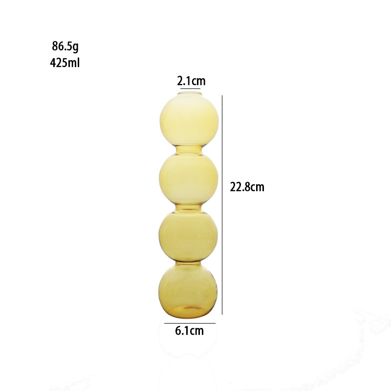 Florero pequeño de cristal, nicho hidropónico para cultivo en agua, adorno transparente con forma de burbuja, decoración para arreglos florales en la sala de estar, bola de cristal con forma geométrica