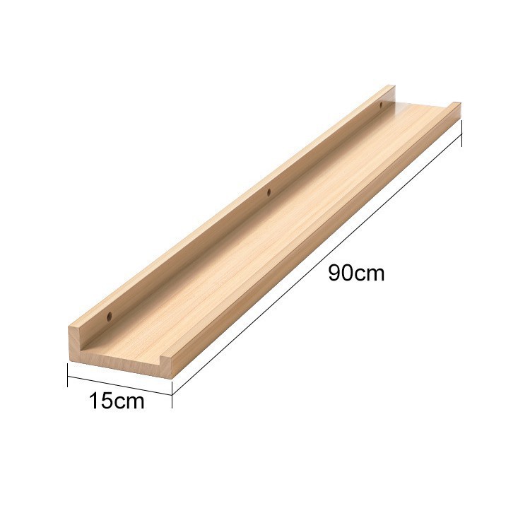 Estante de exhibición de caja ciega Estante de almacenamiento para pared de madera maciza en la pared Estante de almacenamiento de tablero de una sola palabra