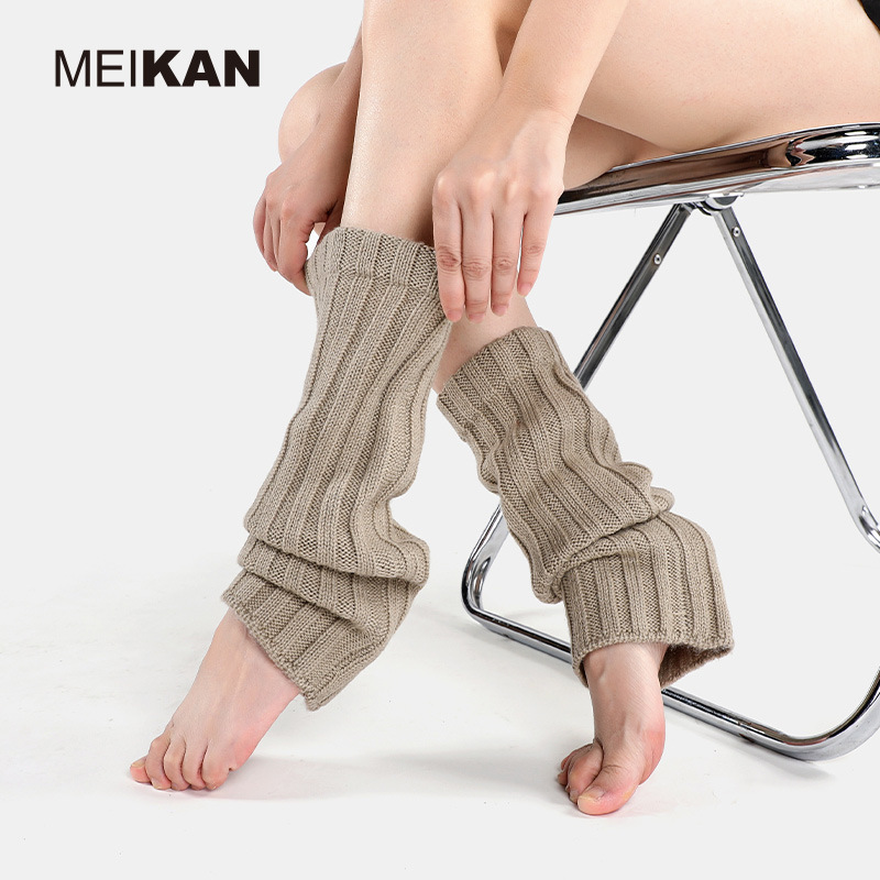 Woolen socks women's warm leg cover spring and winter warm leg warmers calf socks pile socks and knee socks_voghion.com