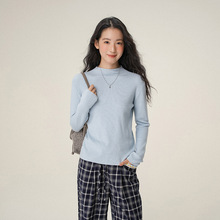 季优 立领高级感针织打底衫内搭半高领毛衣女秋冬新款软糯上衣