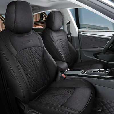 Leather Five-seater Car Orderable Car | Modelə uyğun (Original) oturacaq örtükləri - texture-black-linen-standard-version-remarks-model-year-rear-half-pack