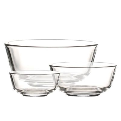 Glass bowl suit crystal Glass transparent Salad bowl household Heat Large bowl Large Soup bowl Fruit plate suit