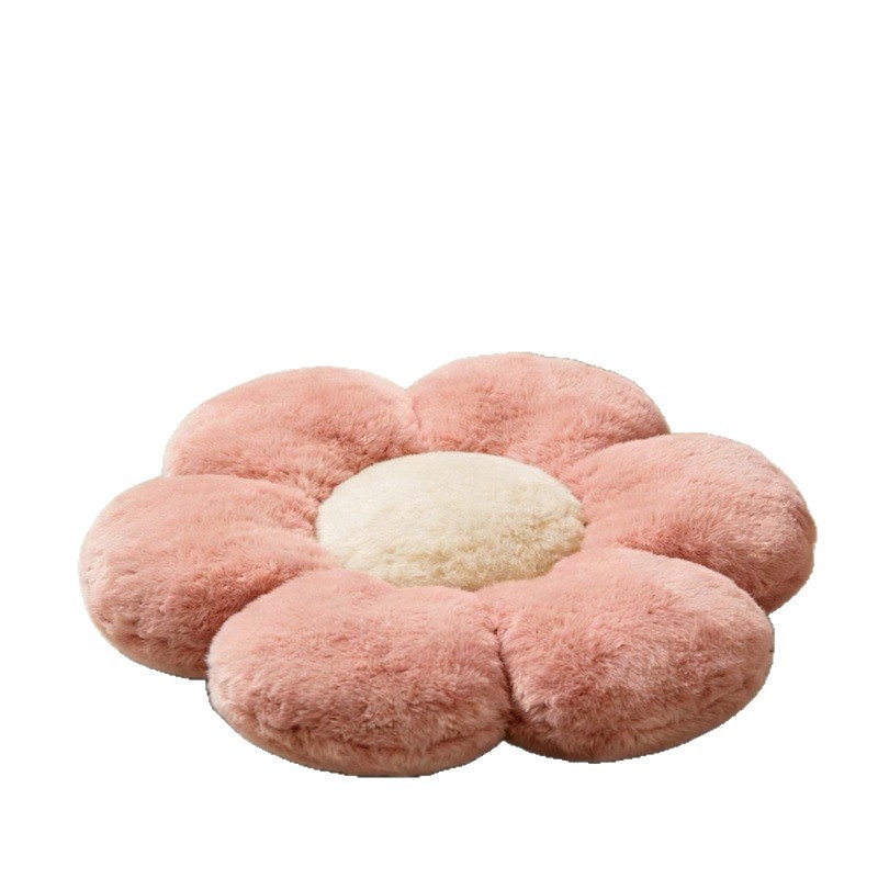 Cojín de Tatami con Forma de Flor de Peluche Corto Suave para Oficina y Auto image 5