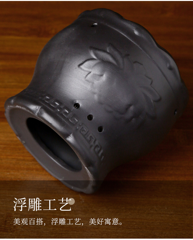 Bian Stone Fire Dragon Cup Medium Size with Cloth Sleeve for Gua Sha Massage and Fire Therapy in use