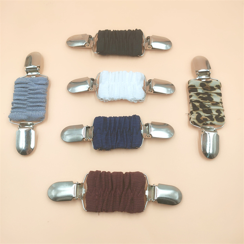 Amazon nuevo suéter clip plisado banda elástica cardigan clip vintage chal clip de moda clip fijo