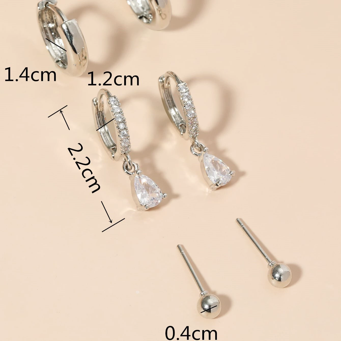 (Cross-border trading), earrings drop-shaped, set, light luxury style