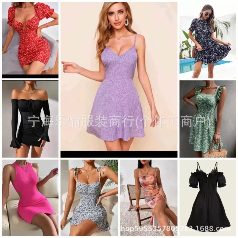 Foreign Trade Shein Exports Southeast Asia and Philippines Fashion Models, Beautiful Girls' Women's Clothing, Miscellaneous Hot Girl Dresses Wholesale