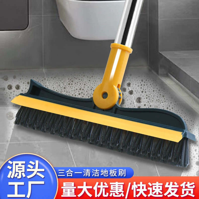 床ブラシトイレの長い柄の床ブラシの隙間の浴室の壁をきれいにして浴室のタイルを洗います。|undefined