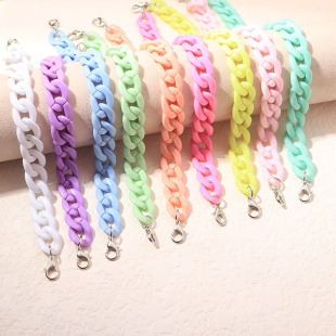 Acrylic Chain Lanyard Bag with Plastic Bag Chain Necklace Bracelet Shoulder Strap Acrylic Chain