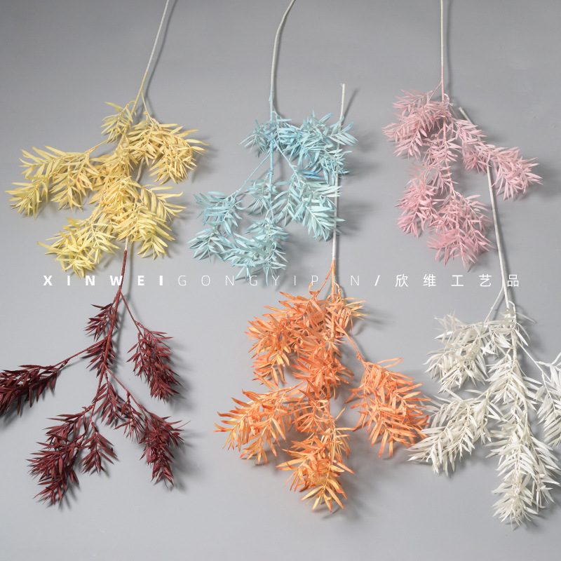 仿真竹葉仿真花仿真綠植假花家居節日裝飾攝影道具人造花假花批發