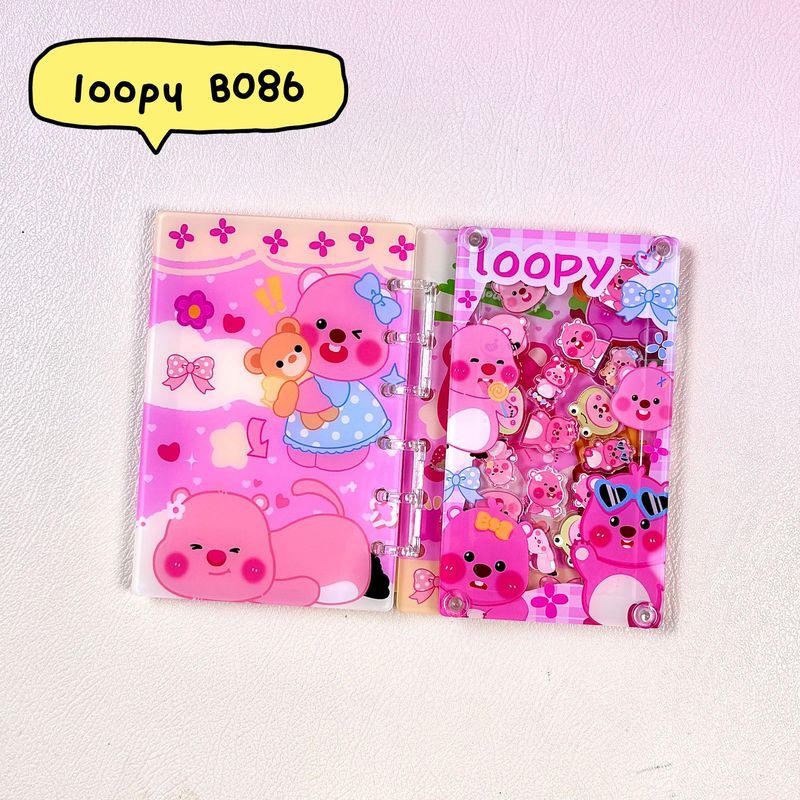 日本の漫画 A7 ルーズリーフノートブックかわいいガーリーハート高価値アニメ学生アクリル|undefined