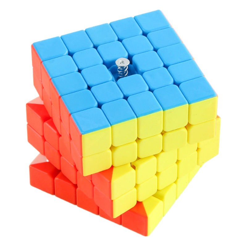 Exportación transfronteriza nuevo rompecabezas de color sólido Cubo de cuarto y quinto orden suave rotación de fondo blanco y negro pegatina Cubo de juguete al por mayor