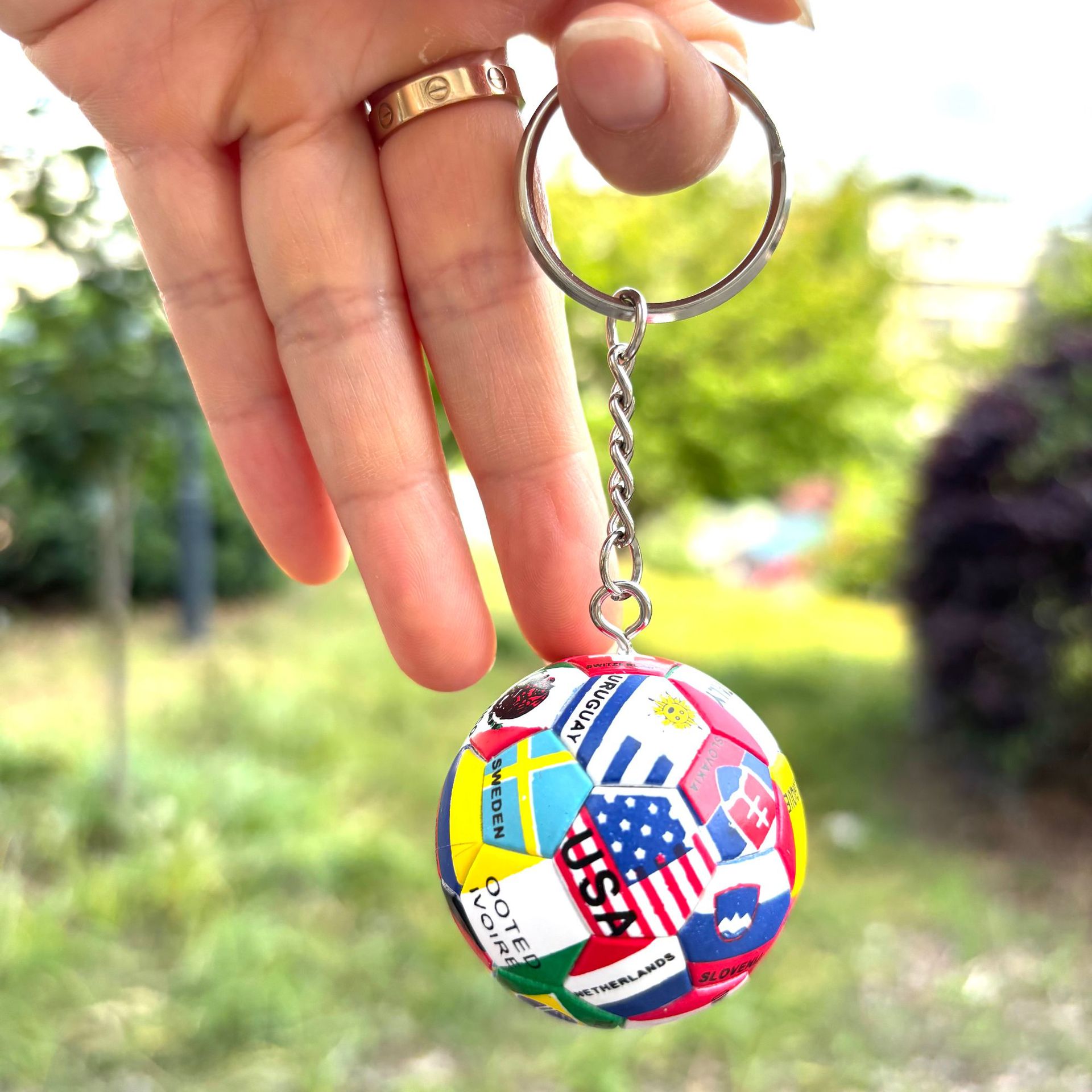 Llavero de la Copa Mundial de fútbol, baloncesto, voleibol, béisbol, rugby, bolos, softbol, tenis, tenis de mesa y bádminton