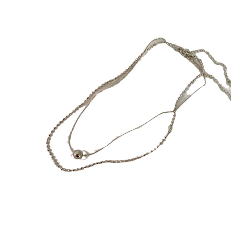 Double Layered Necklace For Women Minimalist Collarbone Chain_voghion.com