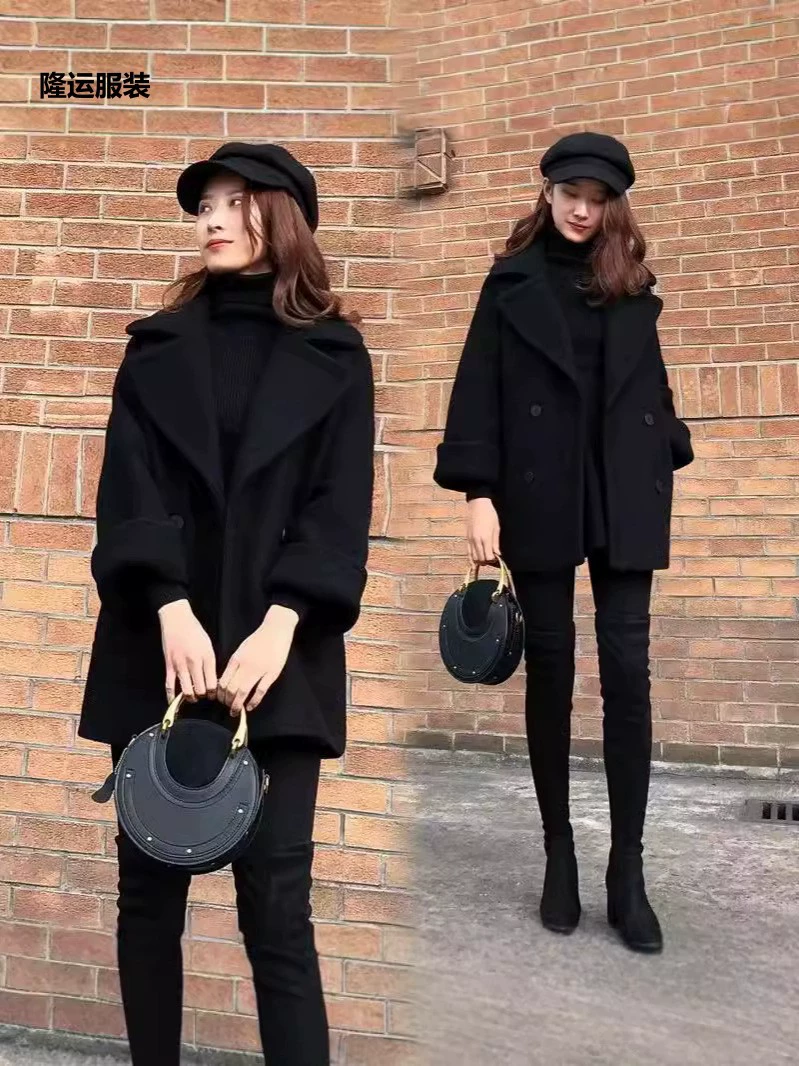 Демисезонное женское пальто‑пиджак из шерстяной смеси, стиль chanel, полупальто двубортное