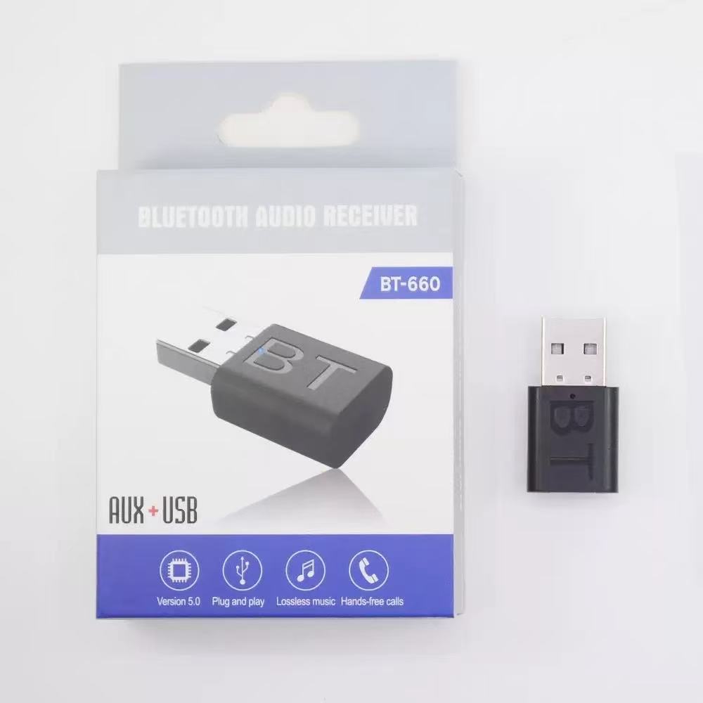 5.0 Ricevitore USB Amplificatore Altoparlante AUX Audio I Auto Stereo Wireless Adattatore Dongle Bluetooth_voghion.com