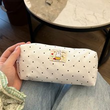 韩版波点米菲兔笔袋波点KT猫笔筒高颜值少女学生文具笔筒大容量