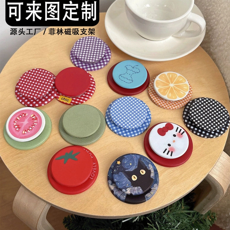 Magnetic Phone Holder with Film Design, Customizable Acrylic Anime Cartoon Logo, Retractable, Portable, and Convenient Magnetic Phone Holder with Film Design, Customizable Acrylic Anime Cartoon Logo, Retractable, Portable, and Convenient
