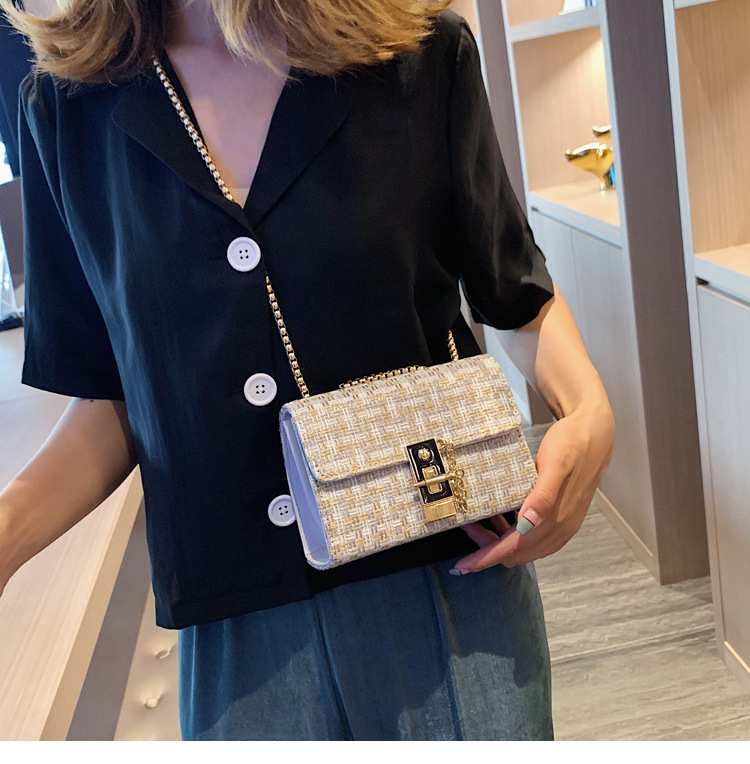 Street 2023 Nuova borsa a tracolla Borsa a catena in lana moda Borsa da donna Piccola borsa a tracolla rossa in rete fresca_voghion.com