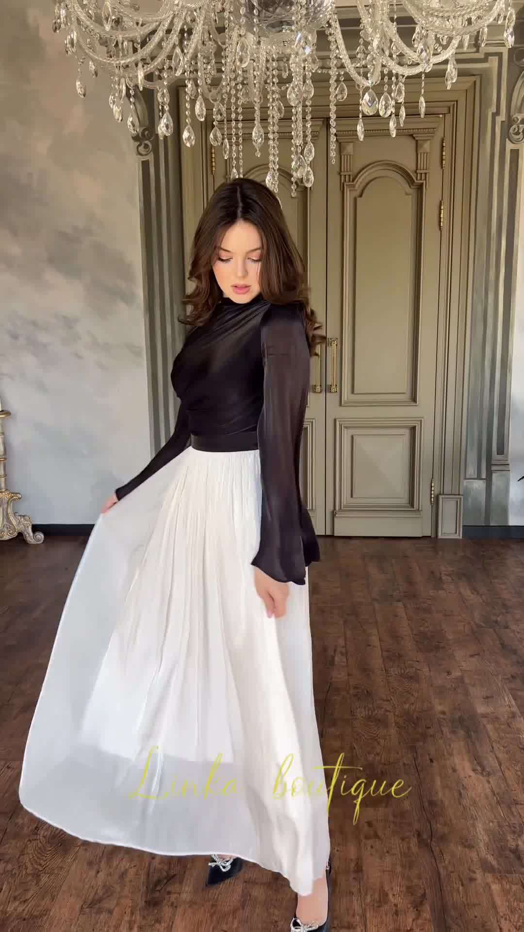 Frau Normales Kleid Elegant Rundhals Lange Ärmel Einfarbig Maxi Langes Kleid Täglich Straße display picture 8