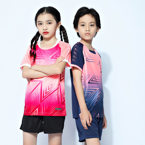 Modern Football Kit Set for Men, Kindergarten Competition Training Shirt, Short Sleeve Children's Sports Football Jersey with Printing and Numbering Available