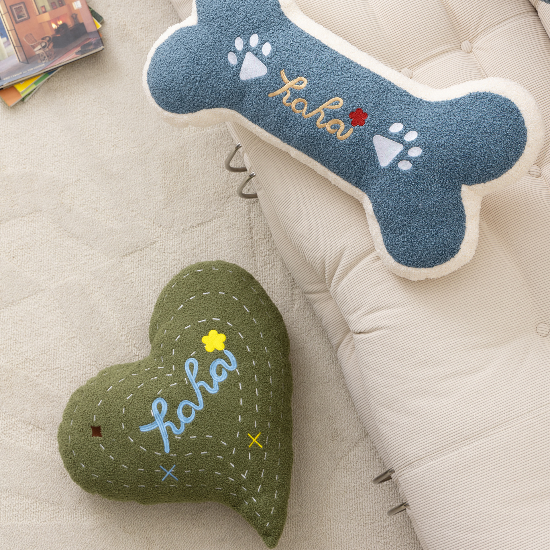 Comercio exterior transfronterizo amor hueso almohada de cintura almohada de asiento moderno sofá almohada de asiento almohada de asiento cojín de aire