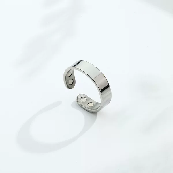 Cross-Border Popular Stainless Steel Magnet Ring Magnetic Opening Anti-Snoring Ring Double Magnetic Healthy Fashion Bracelet