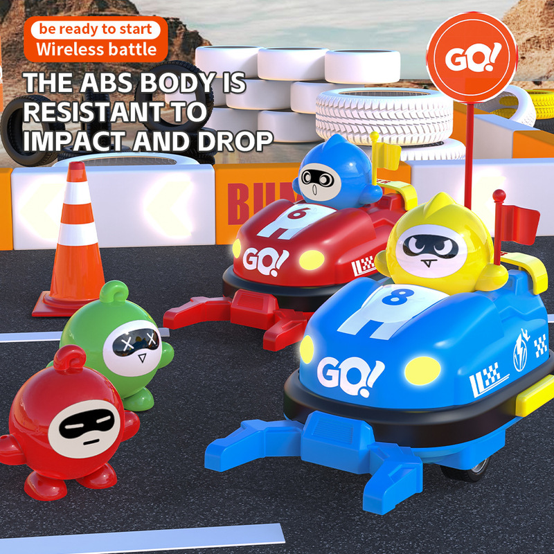 Cross-Border Q-Cute Egg-Shaped Children's Remote Control Dual-Person Drifting Go-Kart Multiplayer Racing Parent-Child Toy Car