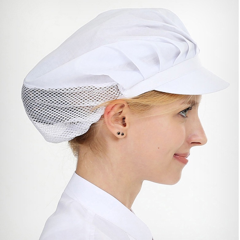 Taller de fábrica de alimentos gorra de trabajo transpirable gorra de cantina sin polvo hembra cocina coreana comedor restaurante anti-caída gorra de polvo
