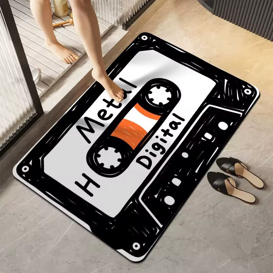 Креативный напольный коврик для радио, диатомовая грязь, впитывающий коврик для ванной комнаты второго поколения, бытовой, устойчивый к пятнам, легкий в уходе, декоративный дверной коврик
