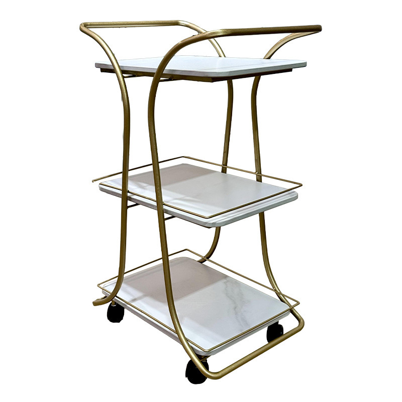 Estante de almacenamiento multicapa de piso de carro pequeño móvil para almacenar hardware de acabado y almacenamiento de paneles de mármol con ruedas