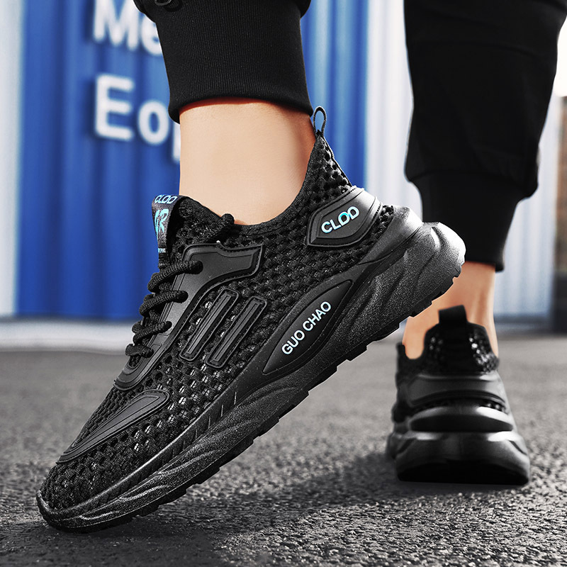 Men's Shoes Summer New Casual Shoes Fashion Breathable Large Net Flying Woven Shoes Trend Mesh Shoes Personalized sneaker Wholesale