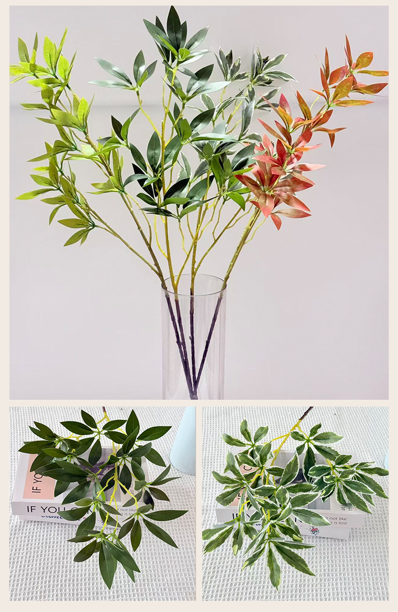 Artificial Fortune Leaves For Home Decor Green Plant Display_voghion.com