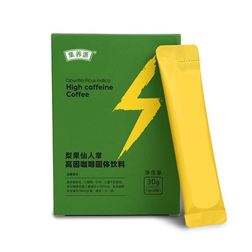 Pear fruit cactus high-caffeine coffee sports fitness meal replacement instant concentrated black coffee direct sales wholesale OE M