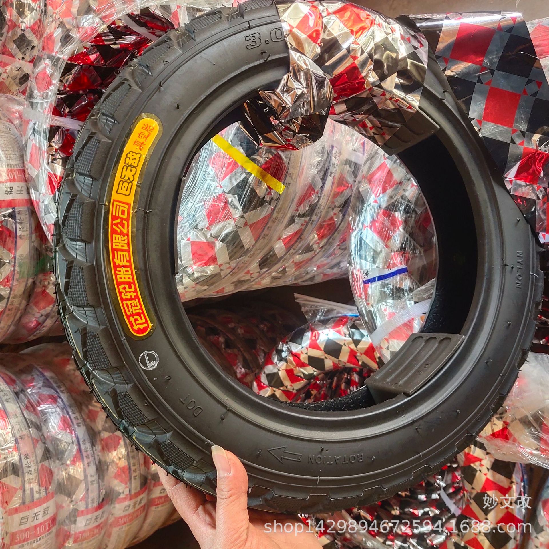 供应电动车花冠牌电动车加厚外胎 各种型号300-10/350-10真空