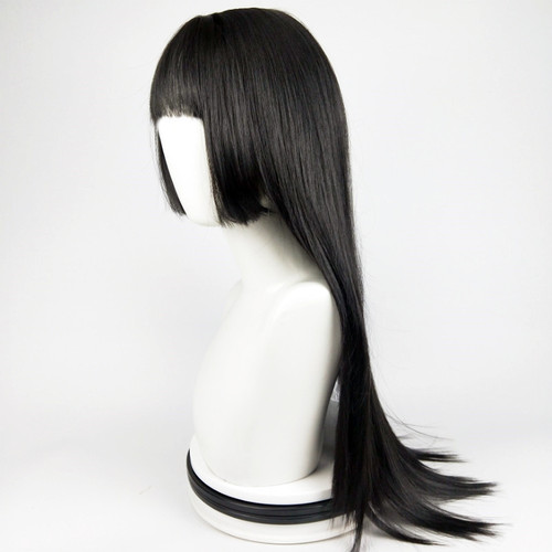 Anime wig for Cosplay Mahou Shoujo Madoka Magica Homura Akemi full headset black princess cut